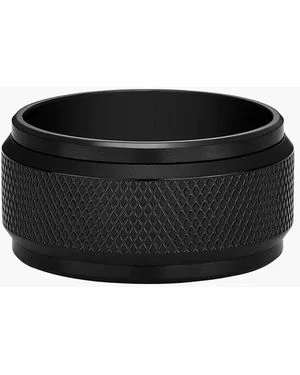 Fossil machine knurled band ring